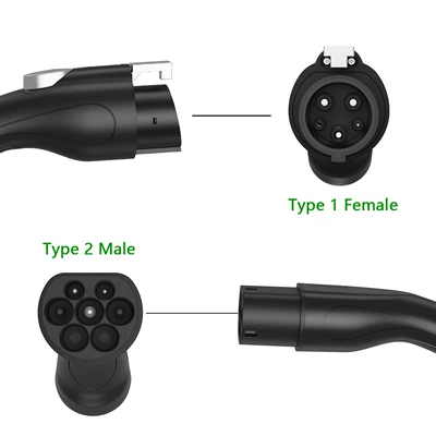 Type2 to Type1, for Electric – Elektrikli avtomobil şarj cihazları