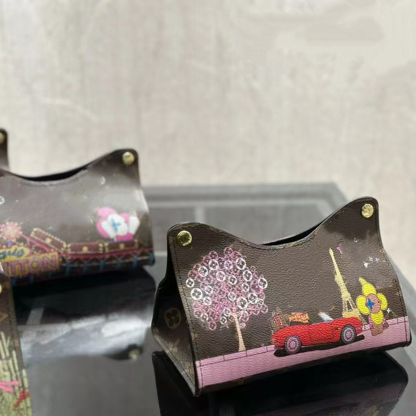 Light Luxury Retro Tissue Box Coffee Table Living Room Car Tissue Box Creative Vintage Storage Tissue Box Home Decoration