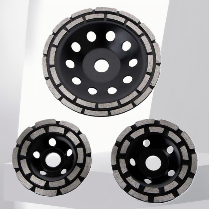 金刚石磨片黑色双排磨轮 跨境电磨配件115/125/180mm打磨墙面磨片