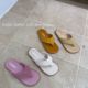 2025 Girls Summer New Korean Style Fashion Flip Flops Macaron Color Flip Flops Beach Shoes for Boys and Girls