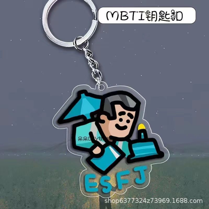 MBTI16 personalidad mochila colgante llavero acrílico accesorios periféricos regalos de dibujos animados adornos divertidos