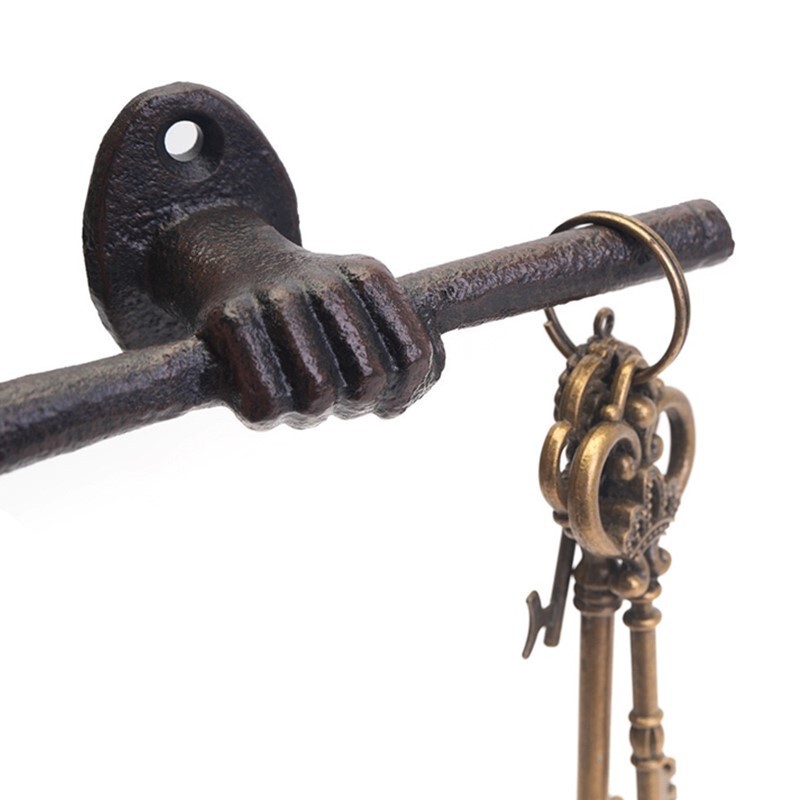 Amazon Creative Personalized Wall Decorative Hook Thumb Hand Arm Cast Iron Hook Coat Hook Cross-Border