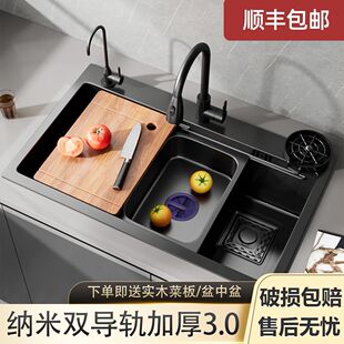 Kitchen Sink Large Single Sink 304 Nano Stainless Steel Sink Household Whole Set Thickened Hand-made Vegetable Sink