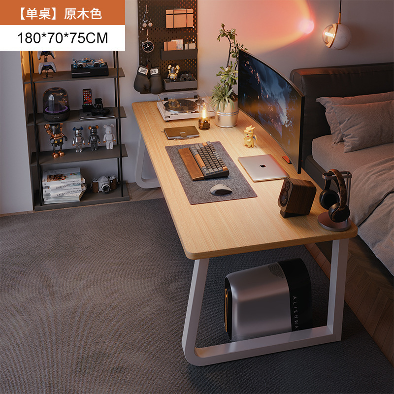 Mesa de computadora de cama mesa de escritorio mesa de trabajo simple moderna dormitorio simple escritorio de escritorio rectangular