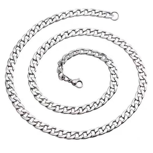 Cuban necklace ins hip-hop men's versatile titanium steel niche design ot buckle clavicle chain cold style men's trendy necklace