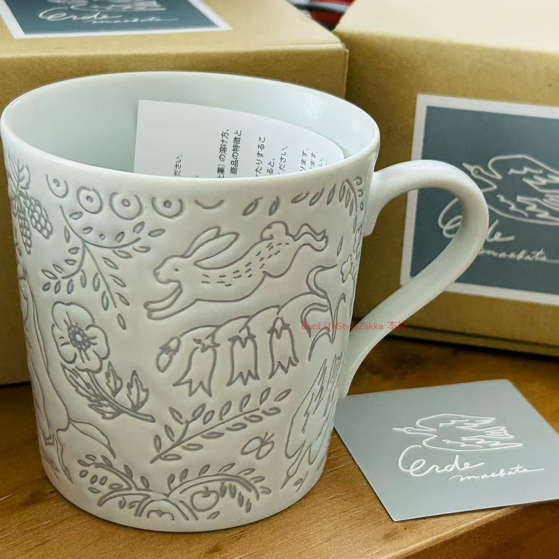 ✅ In-Stock Japanese-Made Illustrator Asano Midori Animal and Floral Mug and Tableware Set Gift