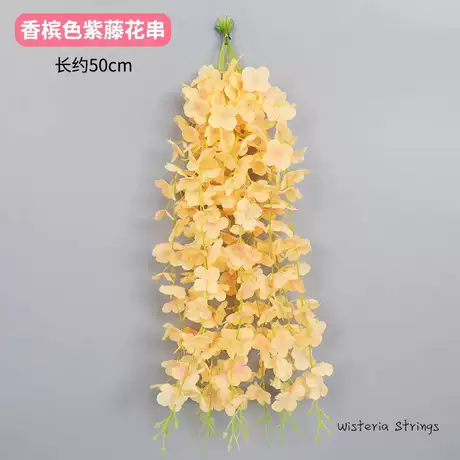 Champagne encrypted wisteria garland