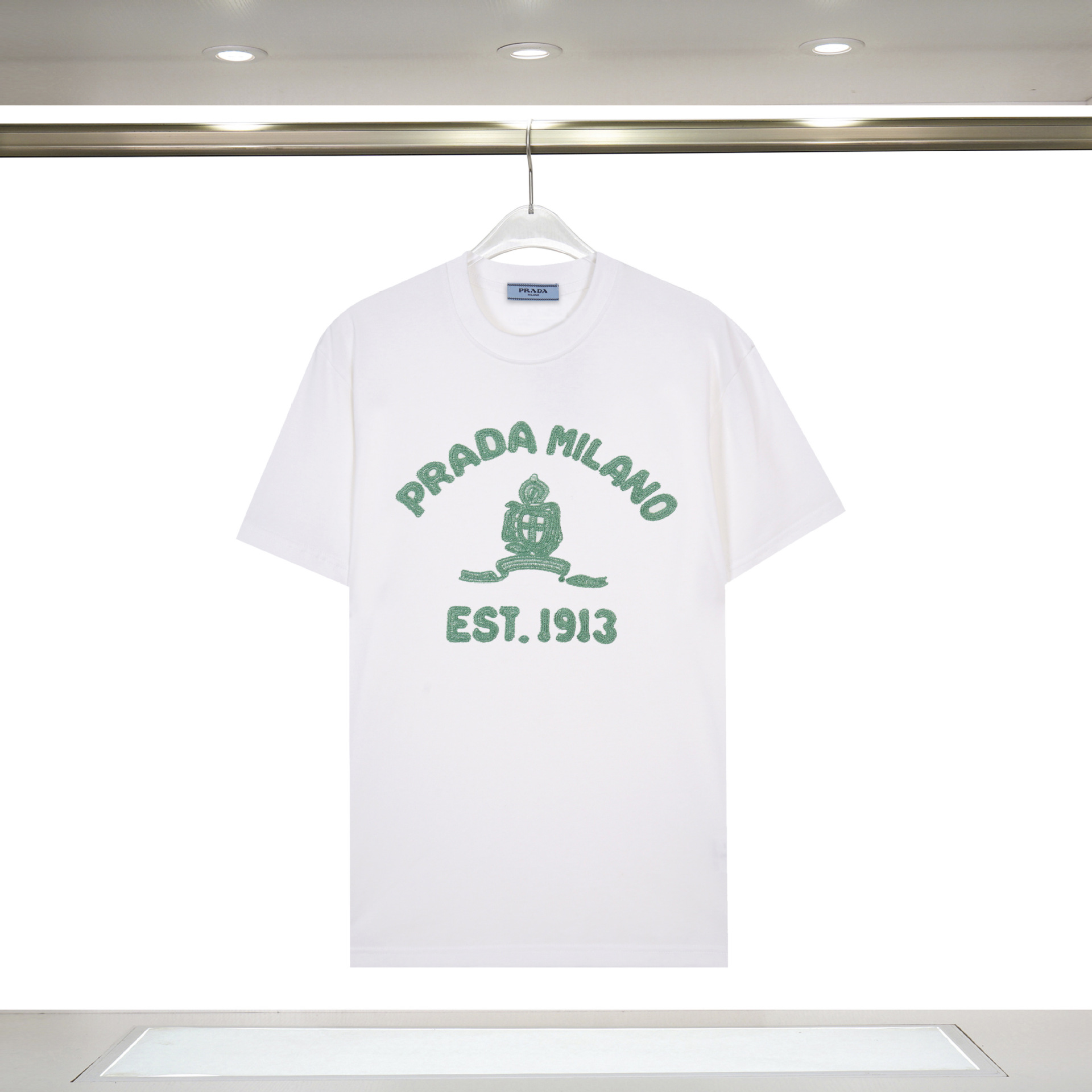 Amiri Cross-Border New AMIRI Letter Logo Hot Drilling Craft para hombres y mujeres camisetas de manga corta sueltas