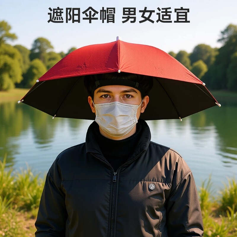 Fishing umbrella, fishing hat, sun protection hat, 69 large size head-mounted umbrella, street stall umbrella hat, rainbow advertising umbrella, hat umbrella Fishing umbrella, fishing hat, sun protection hat, 69 large size head-mounted umbrella, street stall umbrella hat, rainbow advertising umbrella, hat umbrella