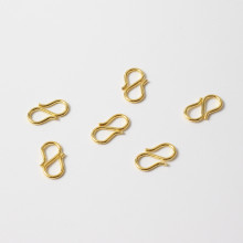 不锈钢S扣带珠饰品扣连接扣项链扣手链扣 DIY饰品配件1*7*13mm