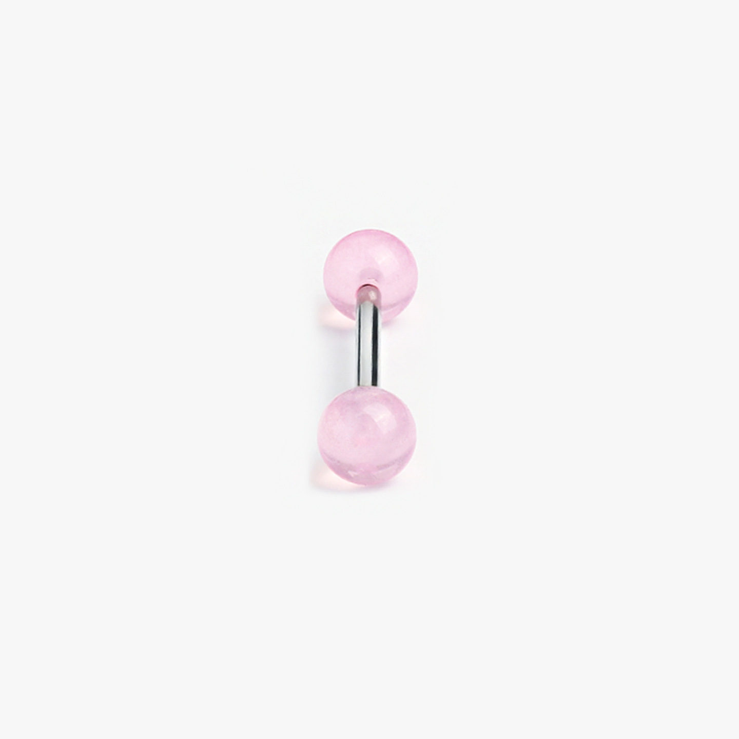 7-Color Polarized Cat Eye Gradient Tongue Piercing Fine Glitter Acrylic Titanium Steel External Thread Barbell detail image 15