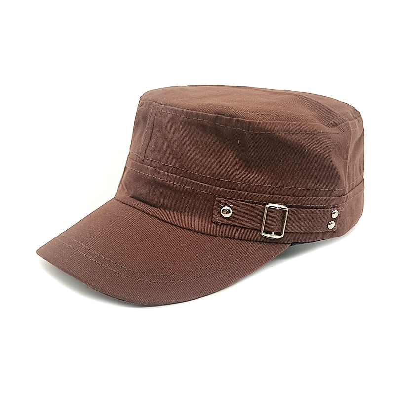 Men's Simple Style Solid Color Curved Eaves Military Hat display picture 3