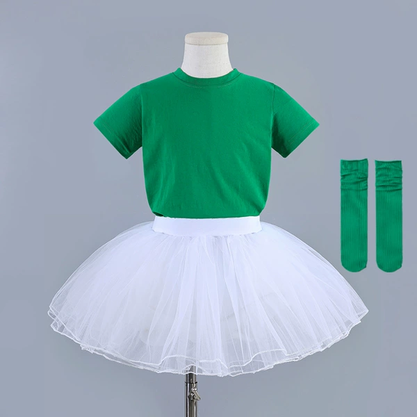 Green socks, with short sleeve