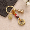 Wholesale pure copper gourd key Qianbao bag pendant pendant, vibrato brass gourd in -out artifact vibrato