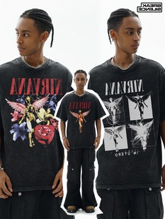 NIRVANA�u�L��ʽ�͹Ŷ���t��ˮϴ�ذ��羳ӡ����������vintage��