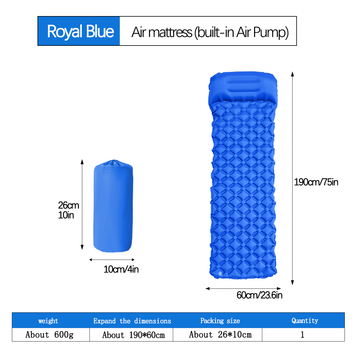 LT03 로얄 블루 블로우 모델(베개 포함) [OPP 가방]