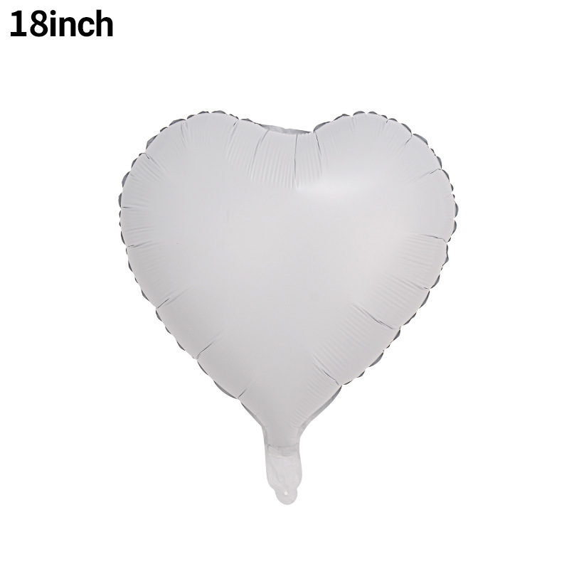 Globo de aluminio en forma de corazón de un solo color de 18 pulgadas para decoración de bodas y el Día de San Valentín, globo liso en forma de corazón para el Festival Qixi para la decoración de la sala de bodas.