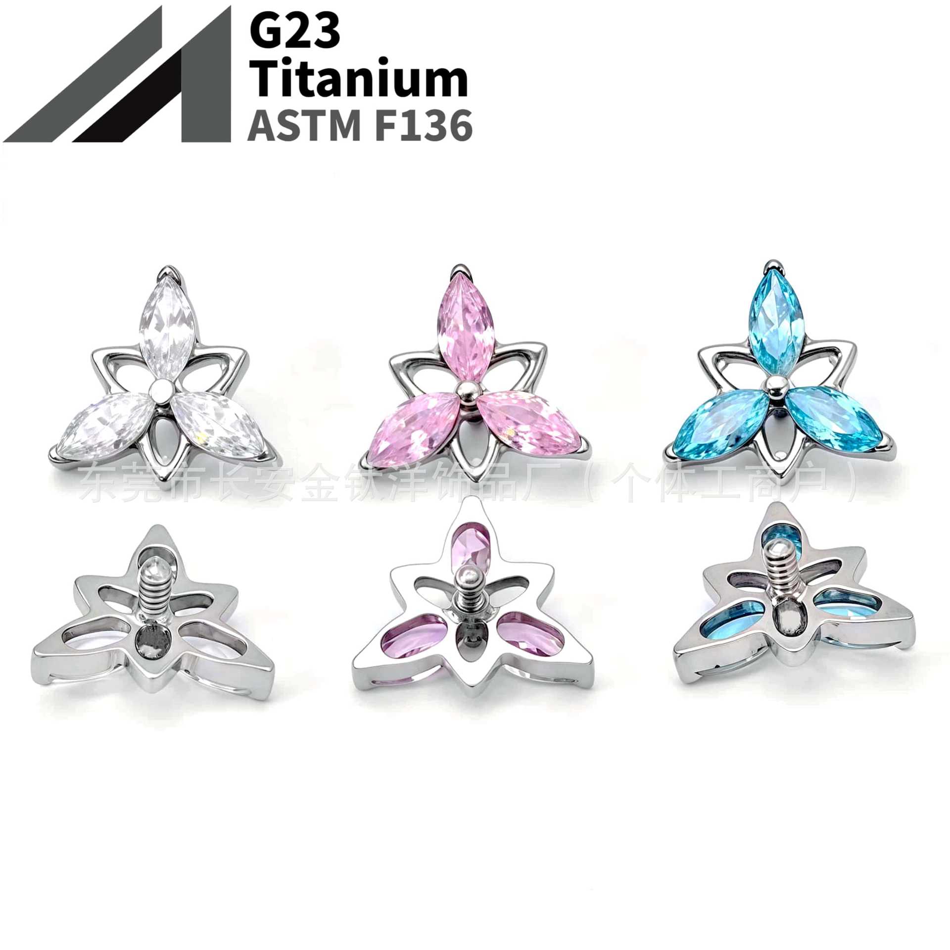 16G labret stud size and finish detail