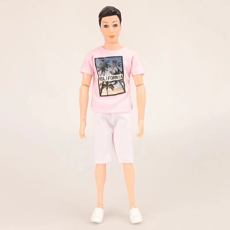 New Men's Gown Barbie Doll Clothes Prince Ken Sportswear Top Pants Shirt Two-Piece Set Boys New Men's Gown Barbie Doll Clothes Prince Ken Sportswear Top Pants Shirt Two-Piece Set Boys