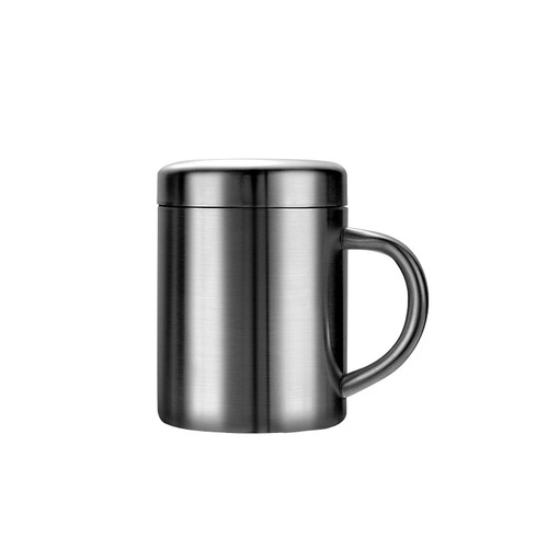 304 Stainless Steel Double-Layer Insulated Mug with Lid for Children, Cross-Border Coffee Cup for Wholesale, Logo Printing Available