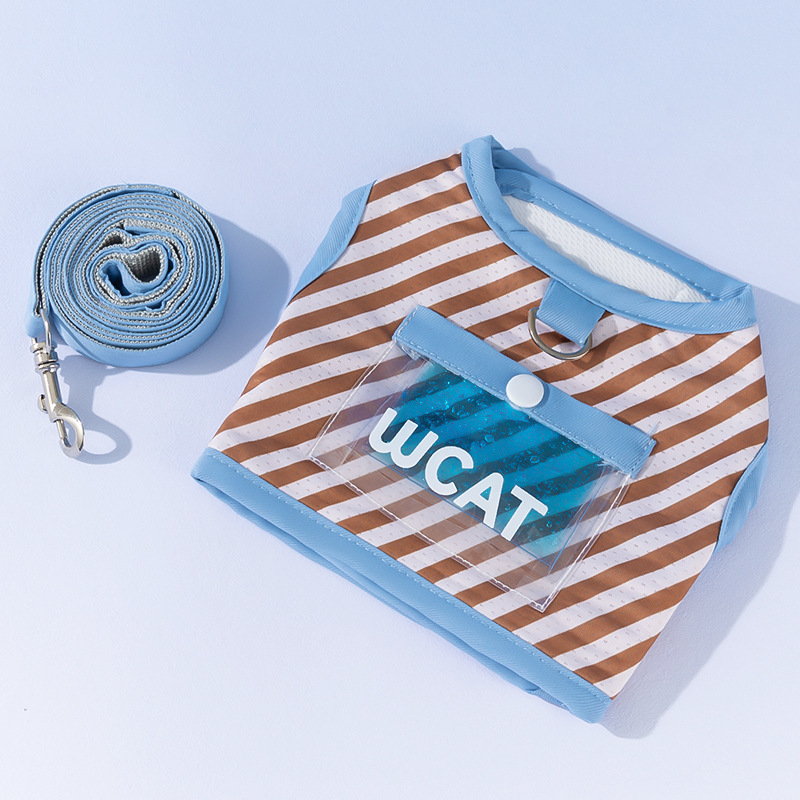 Nueva correa para el pecho de bolsa de hielo de tracción para gatos, correa para perros y gatos, correa para el pecho para perros pequeños, correa para caminar para gatos