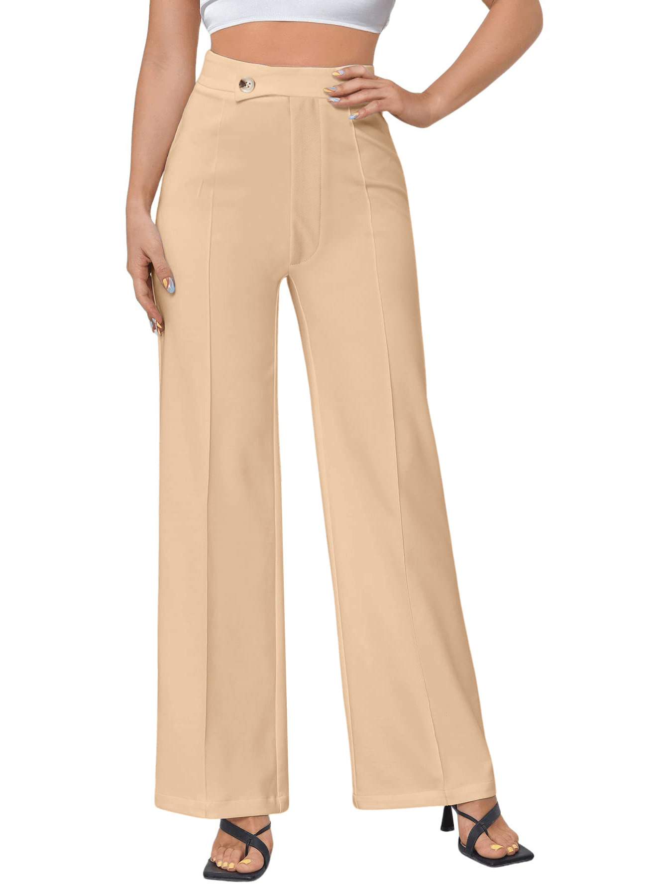 Îmbrăcăminte pentru femei pantaloni casual noi toamnă cu temperament nou pentru navetă pantaloni evazați pantaloni versatili la modă pentru femei_voghion.com