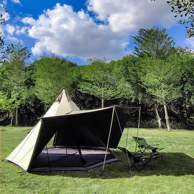Camp Dancer Indian Pyramid Outdoor Camping Tent Camping Thickened Black Glue Double Rainproof Spires Convenient