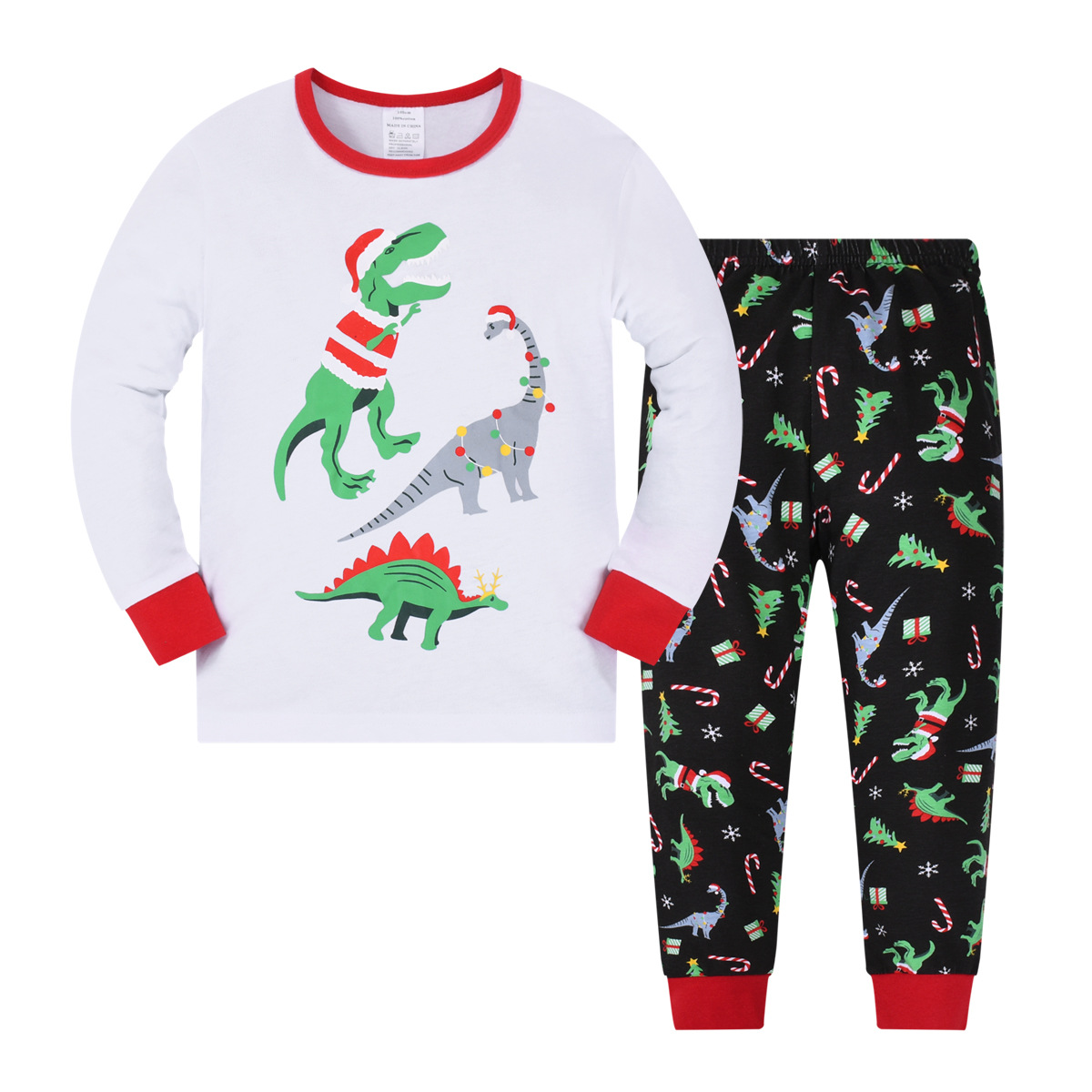 2023 Comercio exterior transfronterizo nuevos niños pijamas de Navidad niños y niñas de algodón homewear de Navidad en stock al por mayor