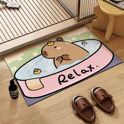 Avtomobil döşəmə paspasları – Bathroom Mat Capibala Diatom - dy-kapi-bala-bath-4060cm-diatom-mud