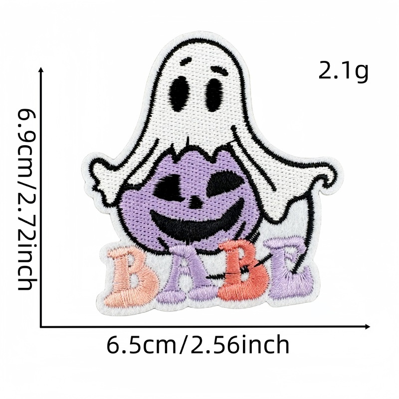 漫画ハロウィンゴースト刺繍布ステッカーコンピュータ刺繍パッチアクセサリー衣類アクセサリーアイロン接着剤在庫あり|undefined