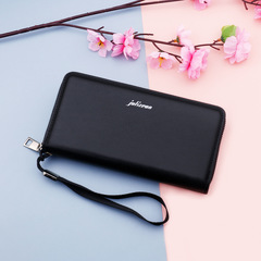 Women's Long Zipper Handbag, Elegant Lady Handbag, Simple Leather Foldable Wallet, Unique Design Student Phone Bag