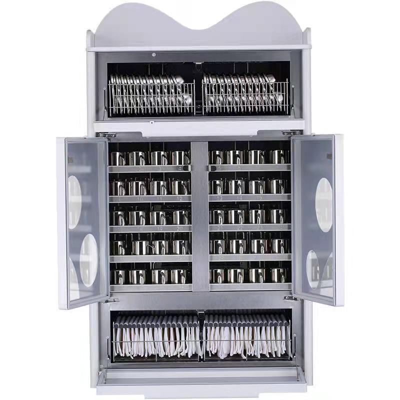 悦康学校幼儿园二儿童餐具口杯水杯毛巾消毒柜立式加怡。