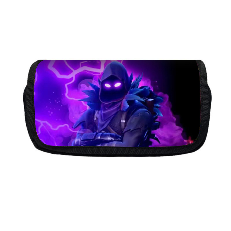 Nuevo salvaje bolsas de lápiz de estudiantes de gran capacidad caja de papelería personaje creativo de niños caja de lápiz doble lote transfronterizo