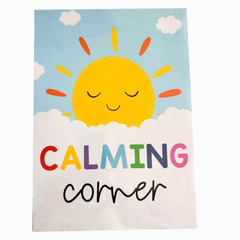 跨境新品墙面装饰海报 CALMING CORNER平静的角落教室装饰画