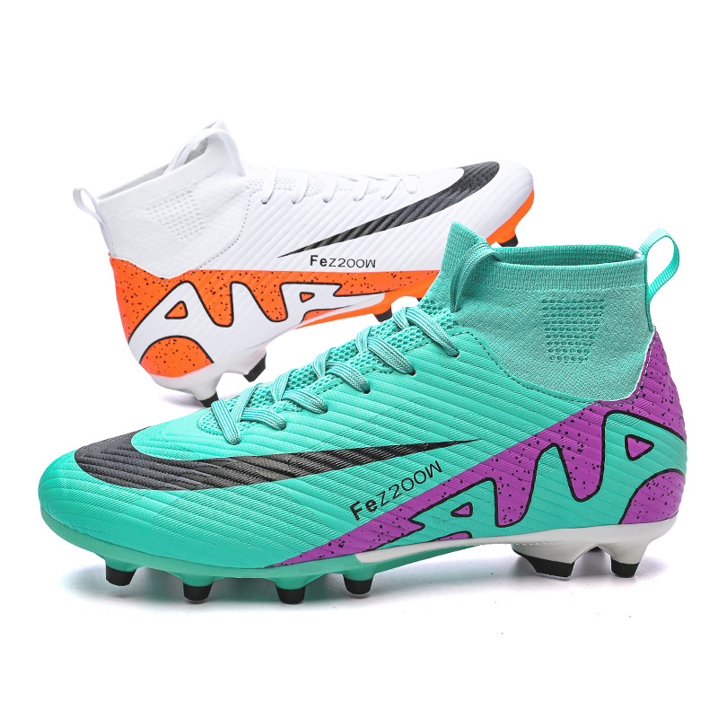 24 zapatos de fútbol transfronterizos de alto nivel zapatos de entrenamiento de entrenamiento de clavos largos zapatos de fútbol para hombres y mujeres