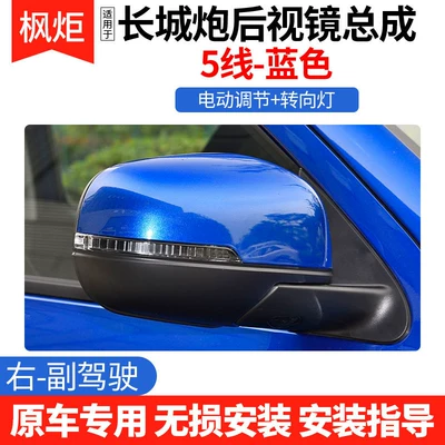 Electric Adjustable Reversing Mirror, Complete – Rear mirror/rearview mirror assembly - right-passenger-5-line-blue