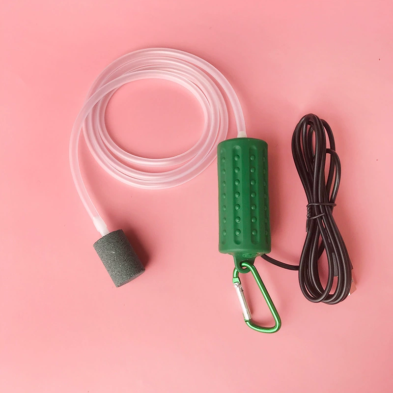 USB бесшумный кислородный насос портативный аэратор для аквариума, силиконовый корпус, микродвигатель DC 5V, 7×3 см