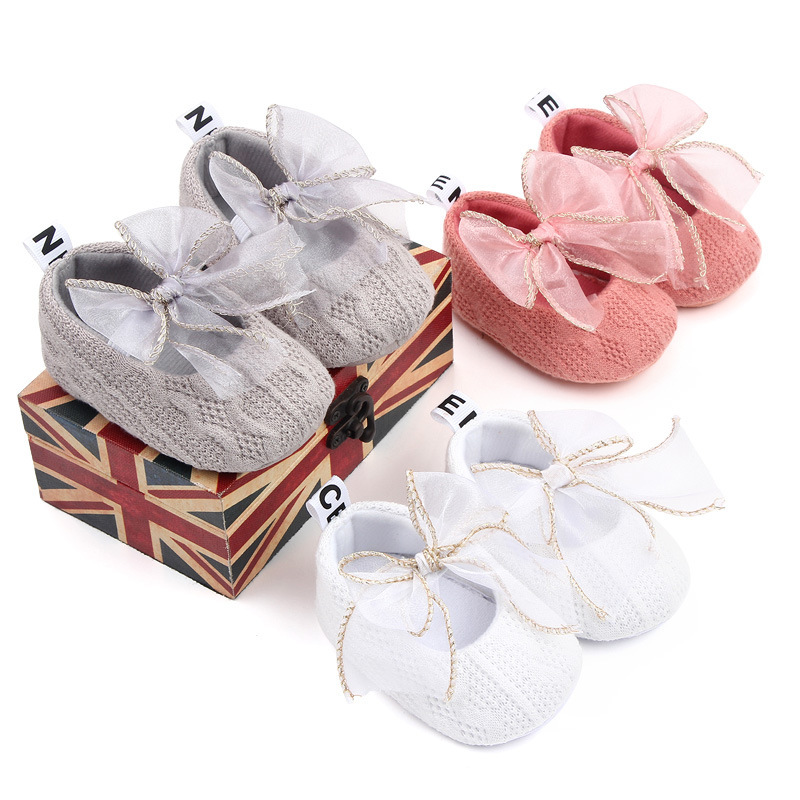 Spring and Autumn 0-1 year old lace bow princess shoes baby toddler…