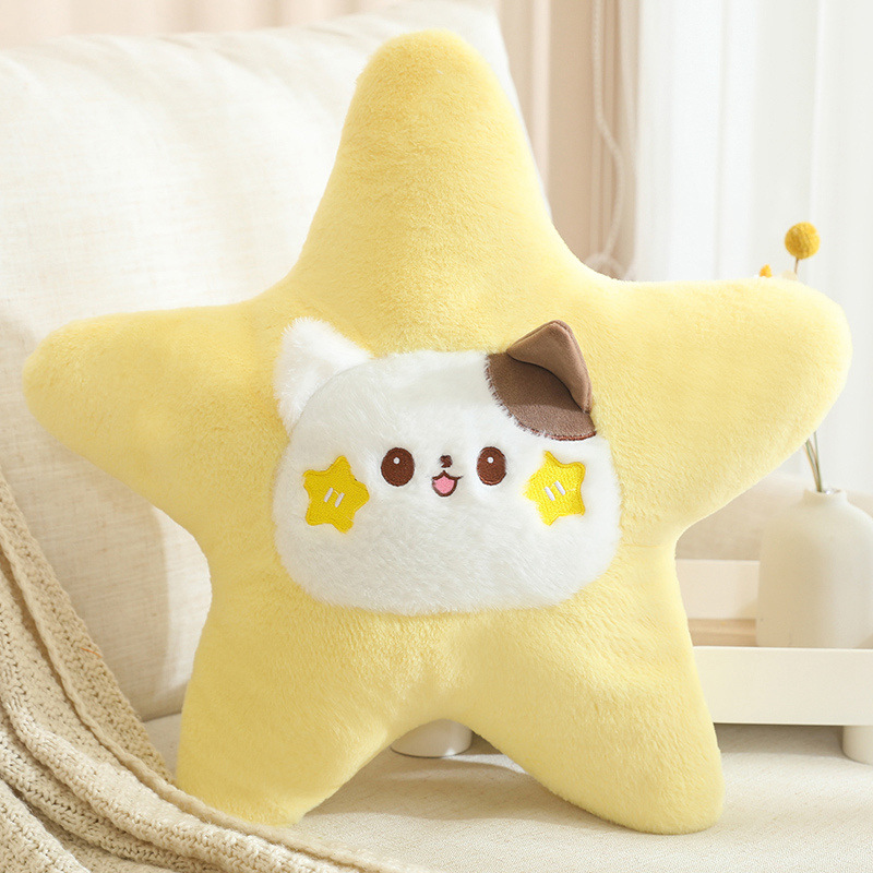 Pentagramas almohada lindo sofá cojín juguetes de peluche muñeca in adornos de dormitorio regalo perrito