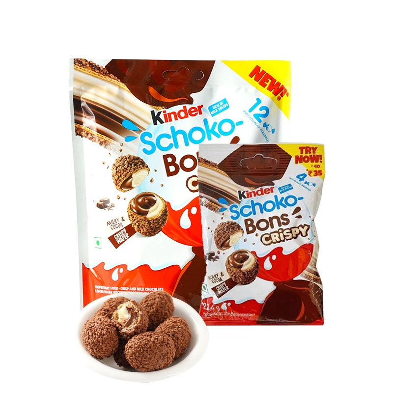 Шоколадные хрустящие шарики (Kinder) Schoko‑Bons — какао‑крем в вафельной оболочке, 22,4 г/67,2 г