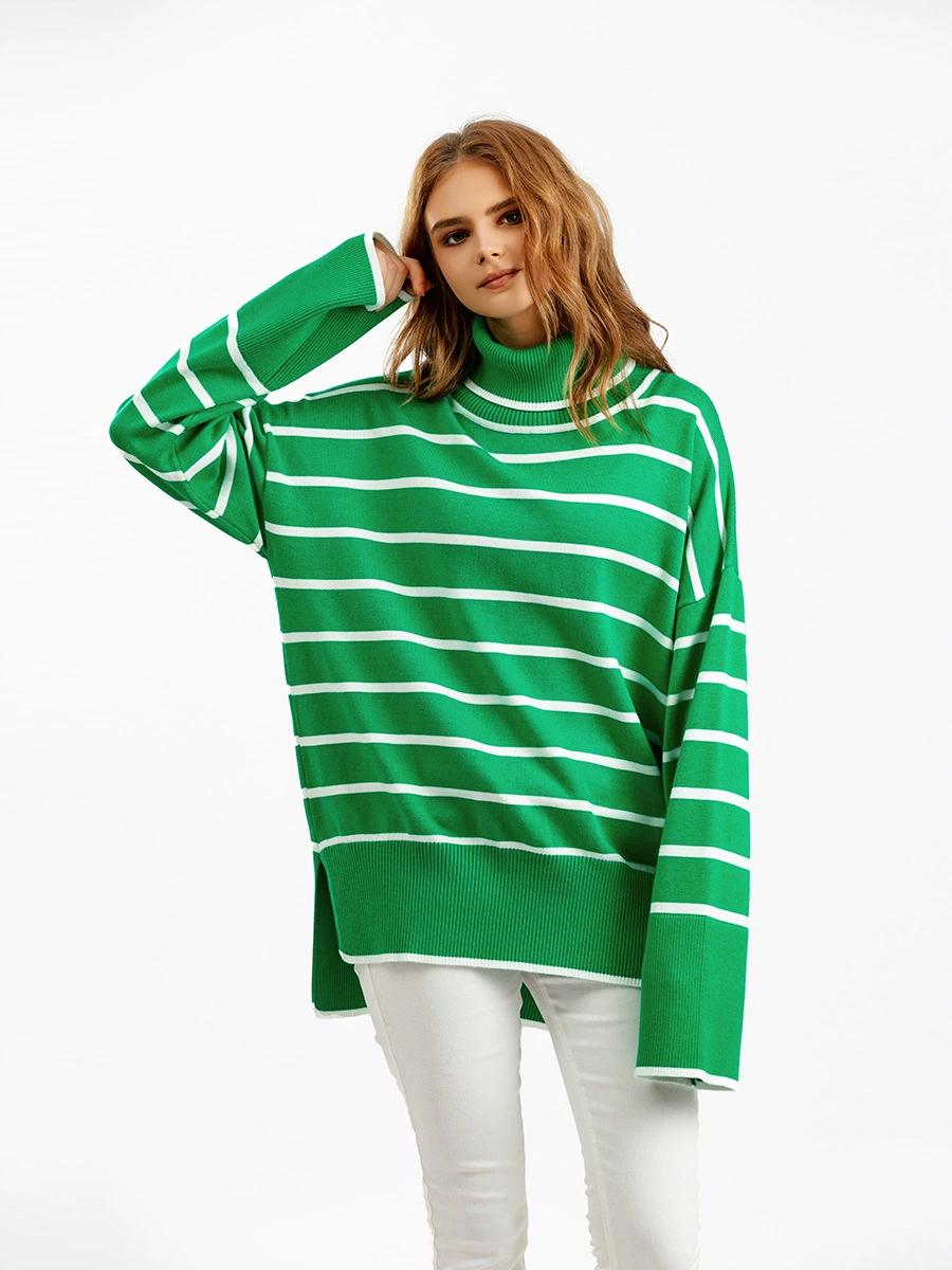 Демисезонный вязаный свитер для отдыха, oversize, европейский стиль