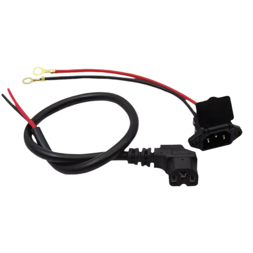 Coche eléctrico de cobre puro núcleo cable de carga 1,5/2,5/4 cuadrado alambre curvo tipo T Jack enchufe del cable de alimentación