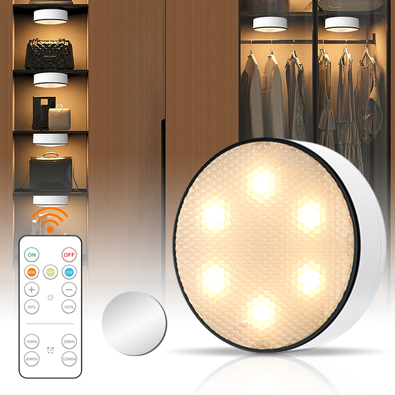 Nuevo magnético 3-Color Control Remoto atmósfera luz cocina gabinete colorido batería Presione toque Inicio de sesión hockey sobre hielo luz de la noche