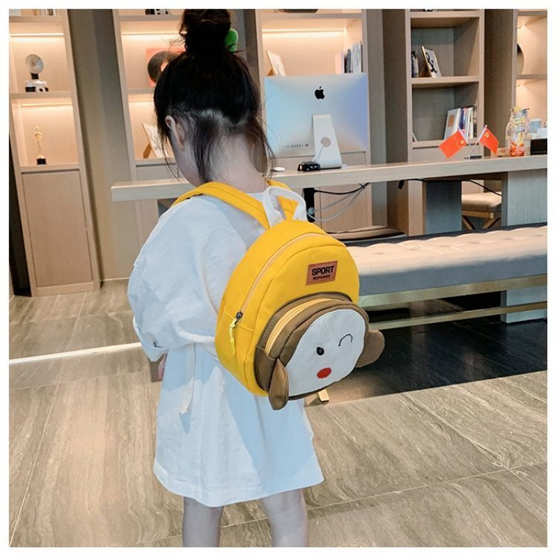 [canvas] yellow monkey/mini/kids backpack // huge discount