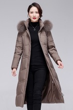 羽绒服女过膝长款2025冬季新款中老年女装加厚保暖外套大码妈妈装