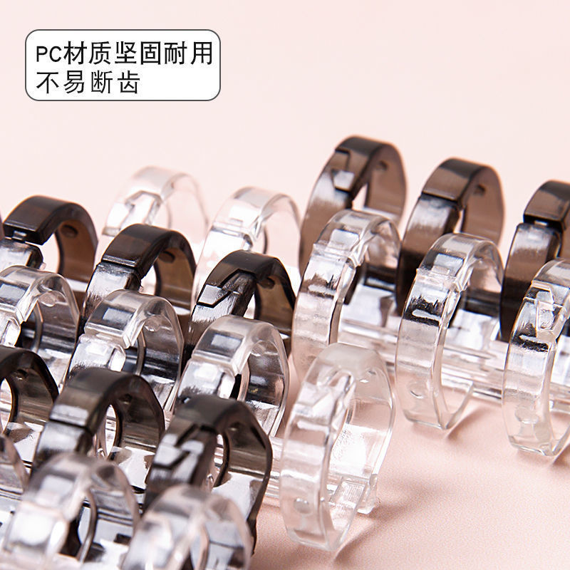 5穴バインダーバックルクリップリングDIY取り外し可能な自家製コイルバインディングクリップストリップカバーパンチング|undefined