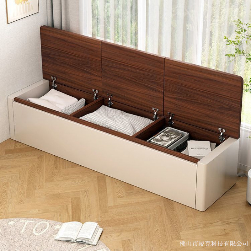 Solid wood bay window cabinet, storage cabinet, window sill cabinet, low cabinet, floor cabinet, storage cabinet at the end of the bed, narrow long cabinet, can be used as a seat or tatami