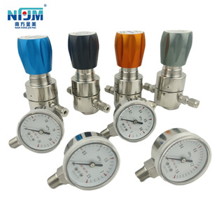 Export type stainless steel pressure reducing valve experiment double meter oxygen nitrogen helium gas pipeline oil pipeline pressure reducer