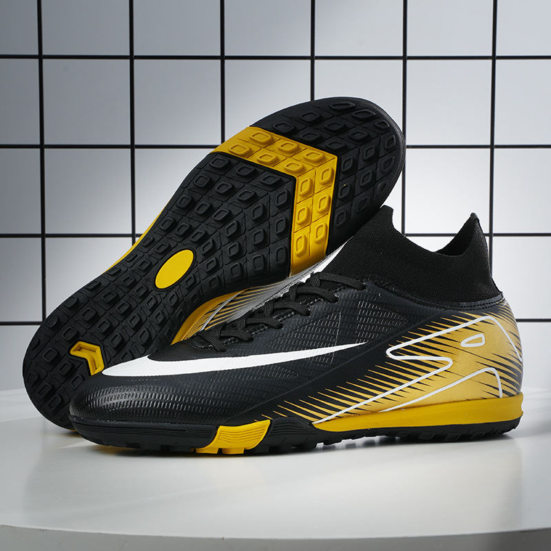2025 nuevos zapatos de fútbol transfronterizos para hombres y mujeres AG clavos largos zapatos de entrenamiento antideslizantes juveniles de moda estudiantil