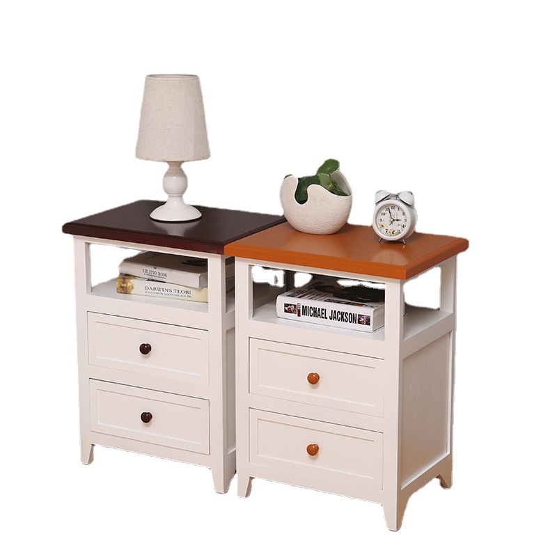 Cross-Border americano retro armario de almacenamiento de madera dormitorio nórdico Hotel armario sub-fabricante pecho de cajones mesita de noche